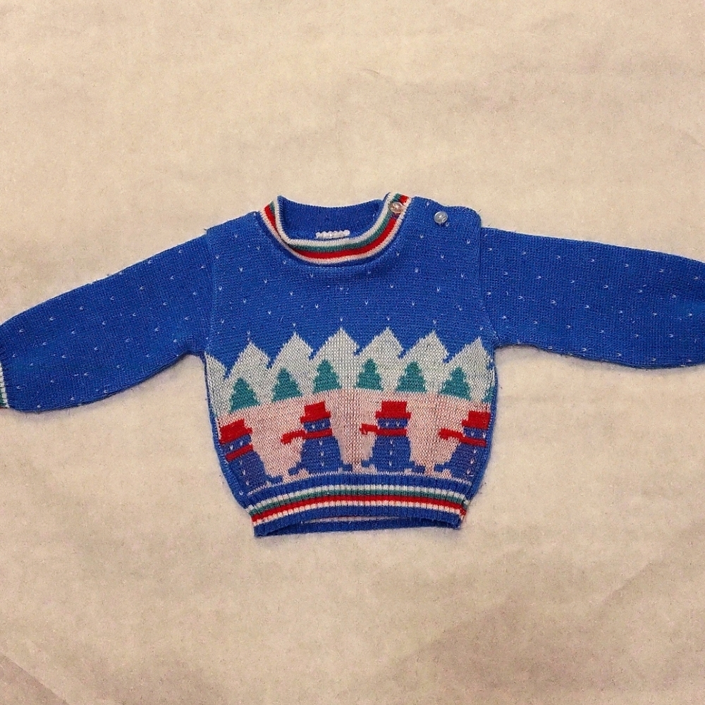 Vintage snowman pullover sweater